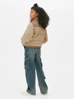 Manteaux Et Vestes|Primark Doudoune Effet Mouton Retourné à Empiècements Beige