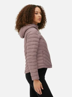 Manteaux Et Vestes|Primark Doudoune Légère à Capuche Rose foncé