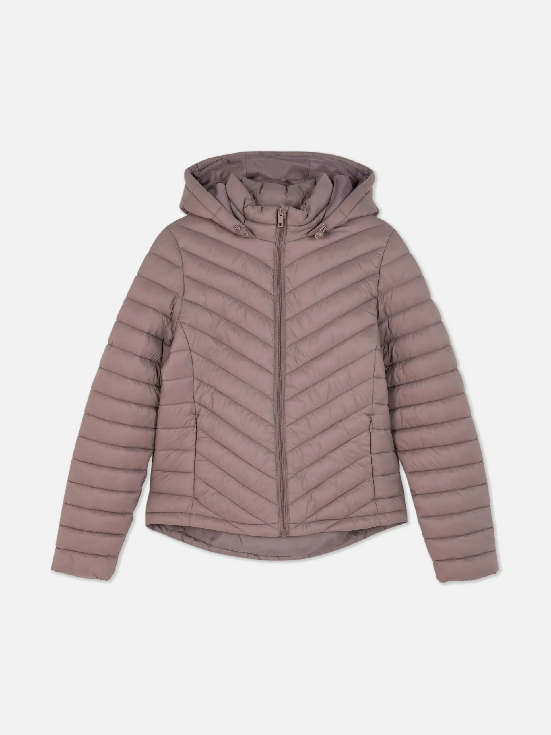 Manteaux Et Vestes|Primark Doudoune Légère à Capuche Rose foncé