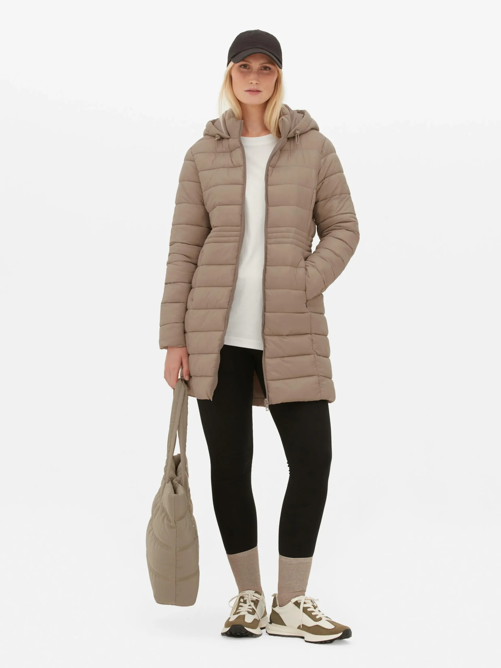 Manteaux Et Vestes|Primark Doudoune Longue Ultra-légère Moka