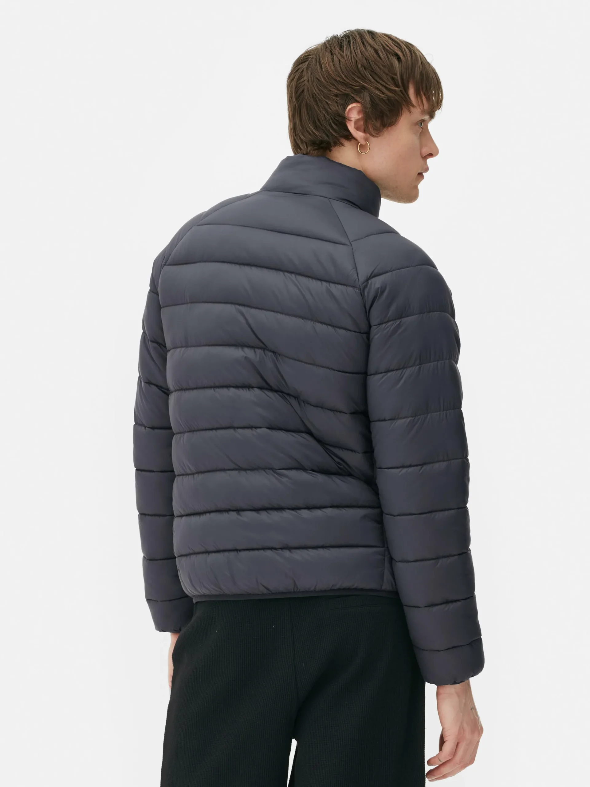 Manteaux Et Vestes|Primark Doudoune Matelassée à Col Cheminée Essential Anthracite