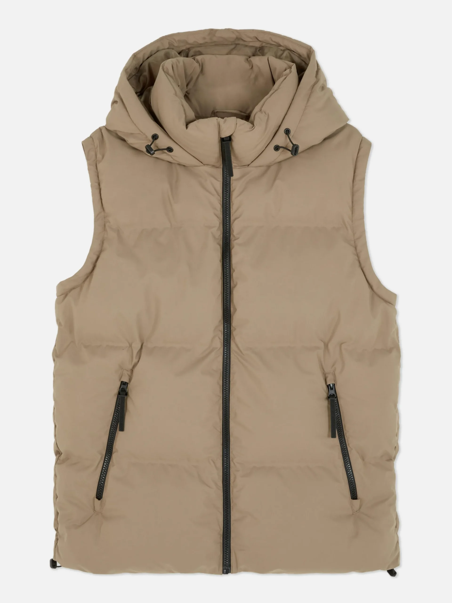 Manteaux Et Vestes|Primark Doudoune Sans Manches à Capuche Fauve