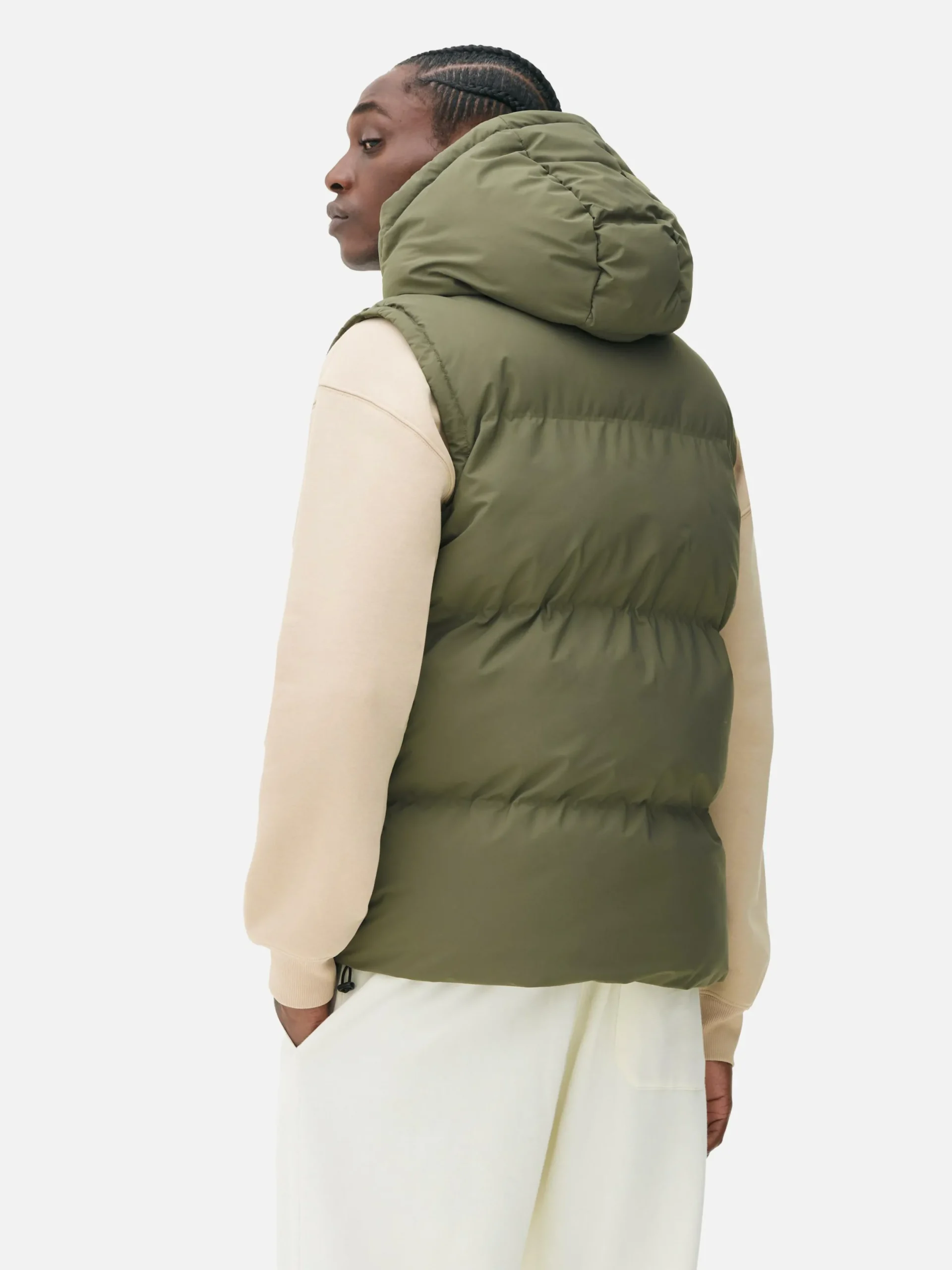 Manteaux Et Vestes|Primark Doudoune Sans Manches à Capuche Vert