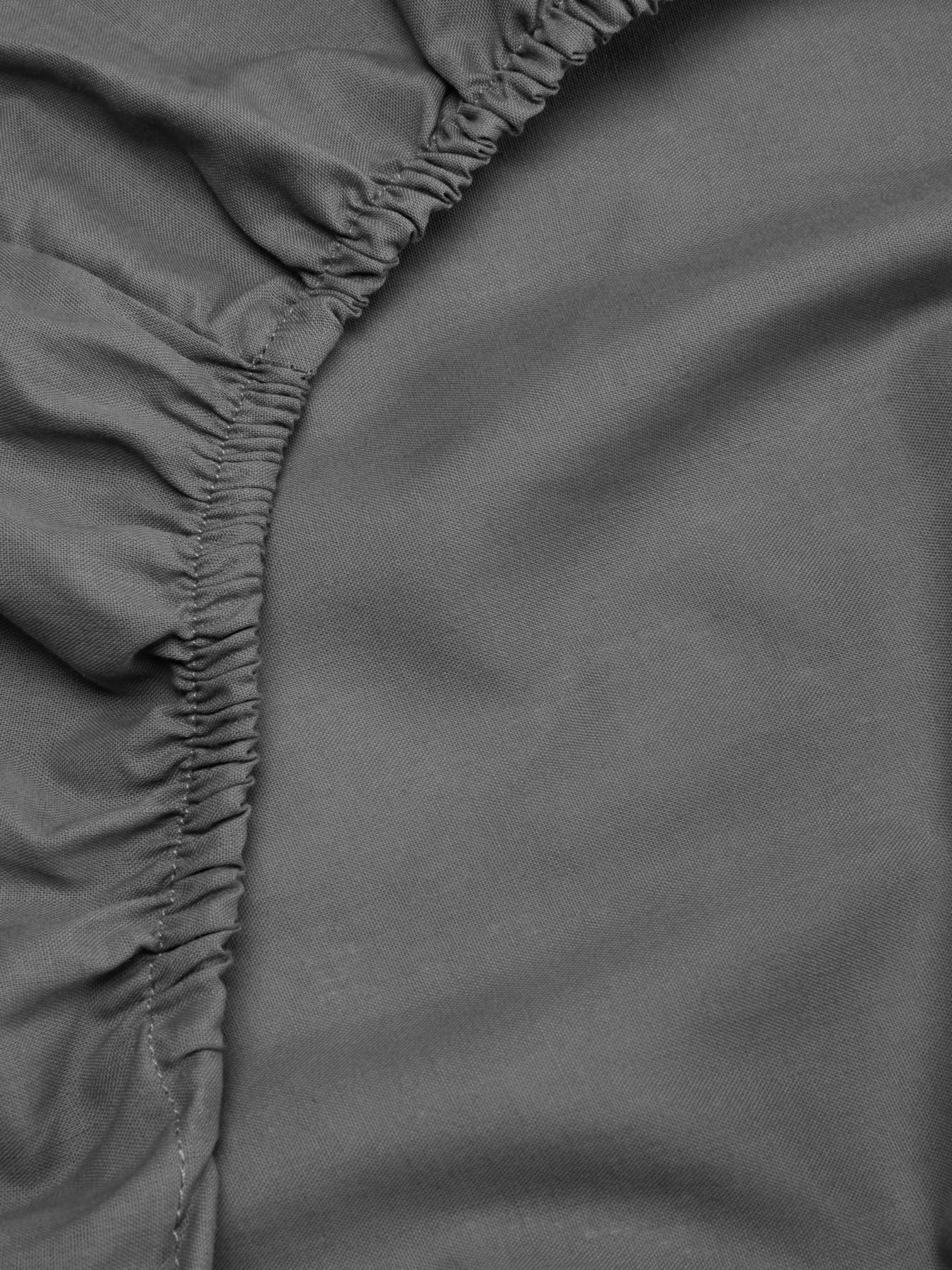 Draps Et Taies D'Oreillers|Primark Drap Housse En Coton Pour Lit Super King Size Gris foncé