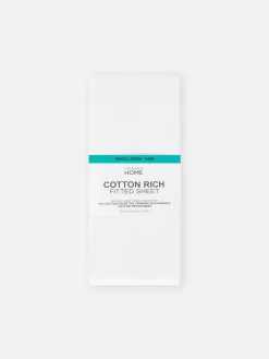 Draps Et Taies D'Oreillers|Primark Drap Housse En Coton Pour Lit King Size Blanc