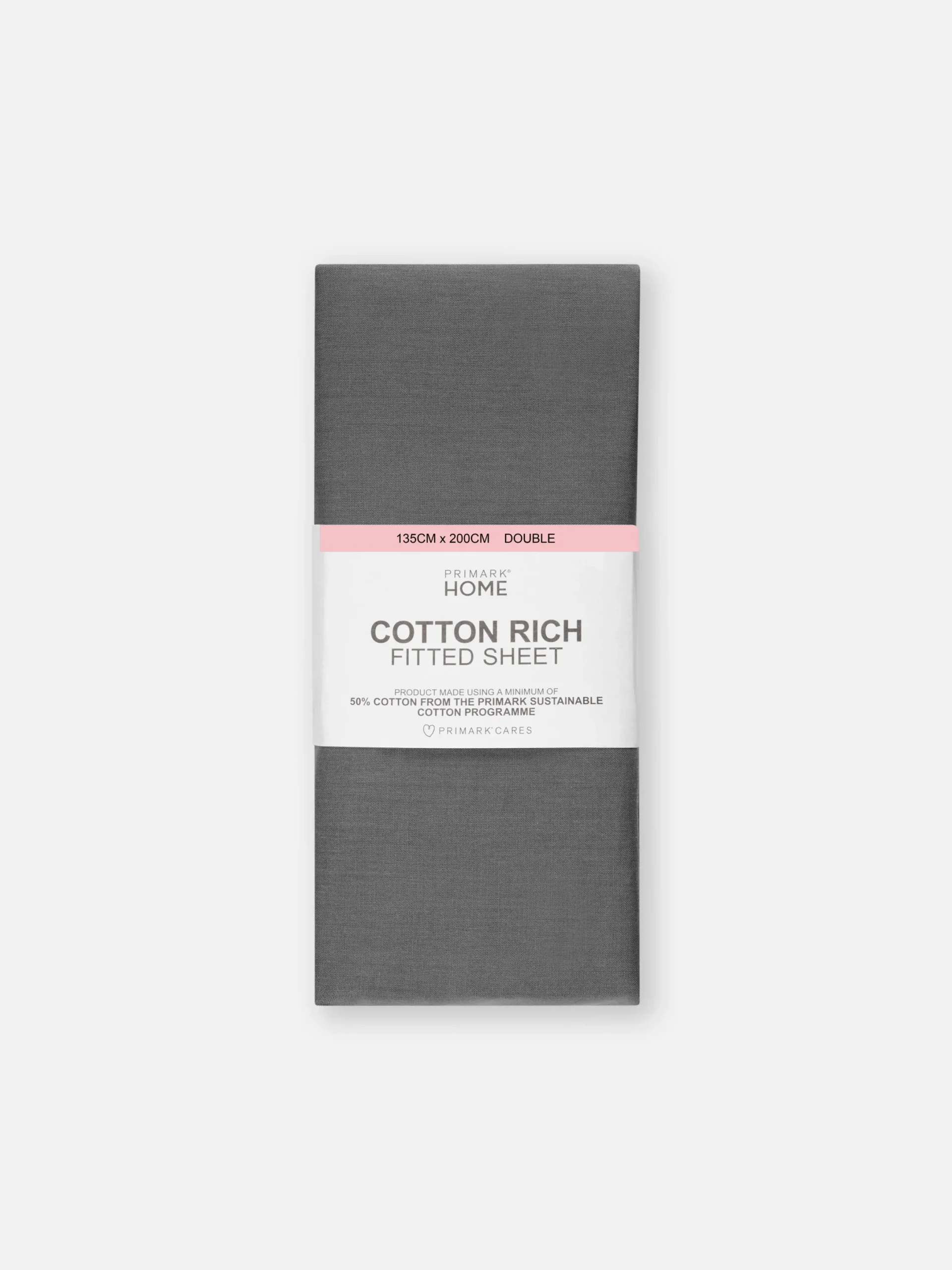 Housses De Couette Et Parures De Lit|Primark Drap-housse Lit Double En Coton Majoritaire Gris foncé