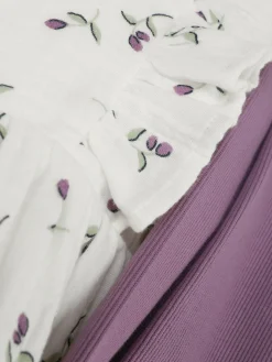 Ensembles Et Tenues|Primark Ensemble Chemisier à Fleurs Et Legging Côtelé Multicolore