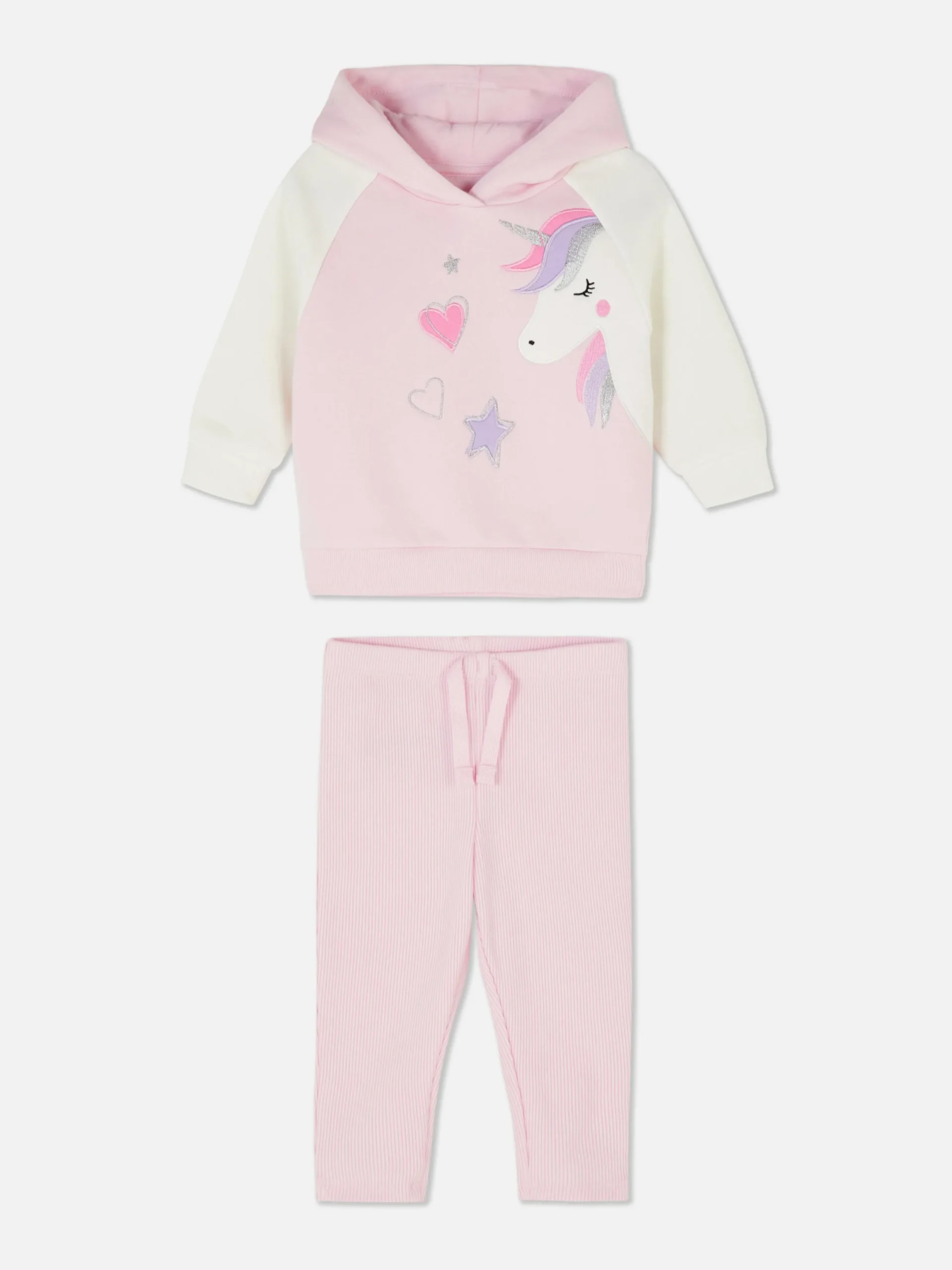 Ensembles Et Tenues|Primark Ensemble Coordonné Sweat à Capuche Et Legging Licorne Rose