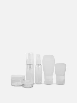 Accessoires De Soins|Accessoires Voyages|Primark Ensemble De Flacons De Voyage Transparent