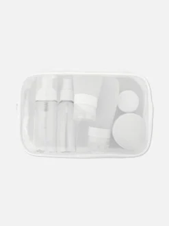 Accessoires De Soins|Accessoires Voyages|Primark Ensemble De Flacons De Voyage Transparent