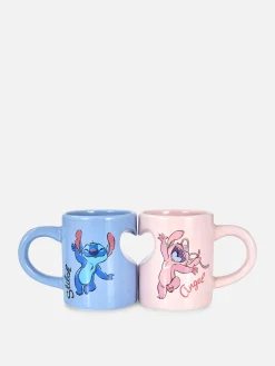 Tasses Et Mugs|Art De La Table|Primark Ensemble De Mugs En Cœur Disney Stitch & Angel Multicolore