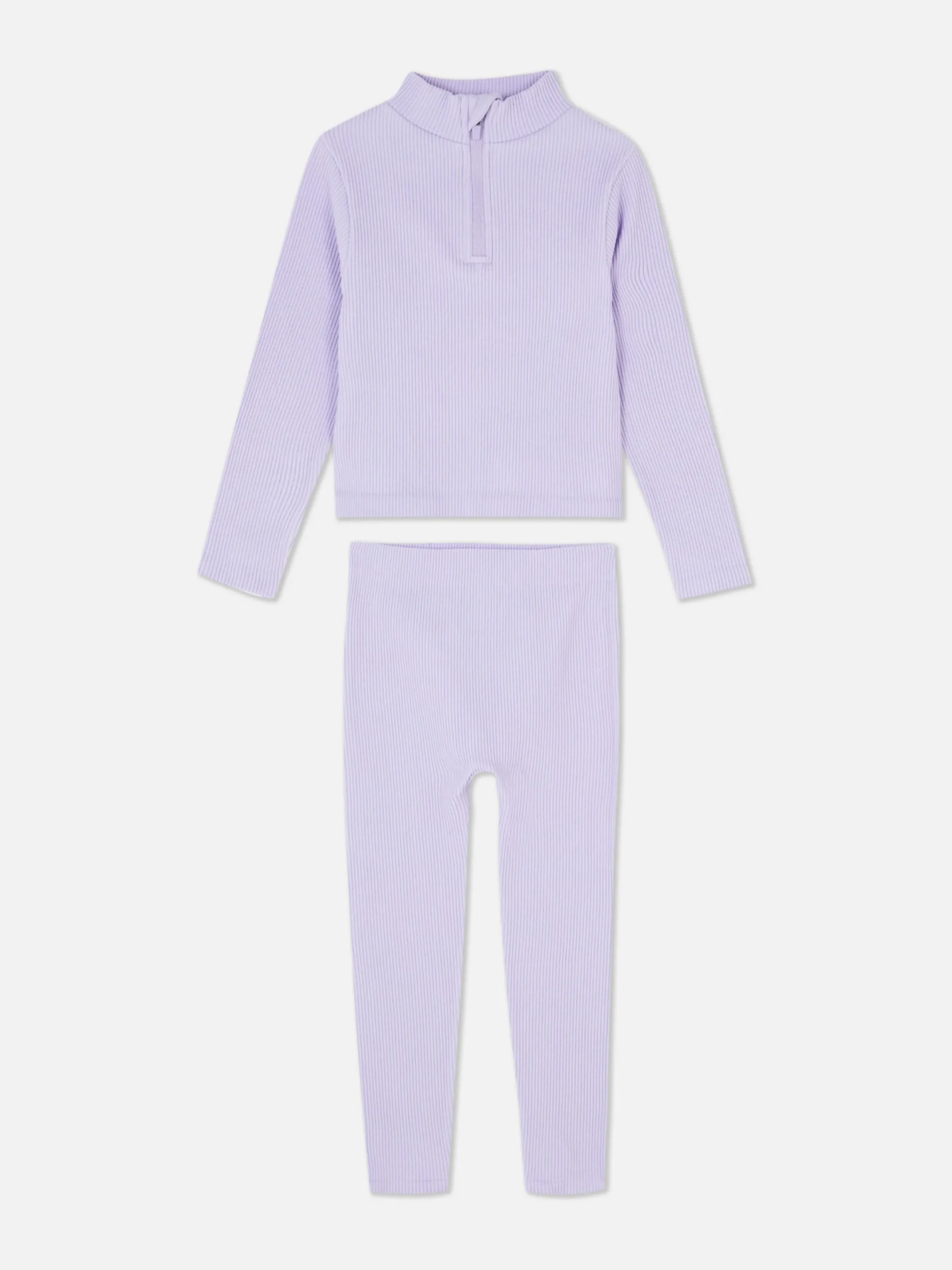 Ensembles Et Tenues|Primark Ensemble Haut Et Legging Côtelés Sans Coutures Lilas