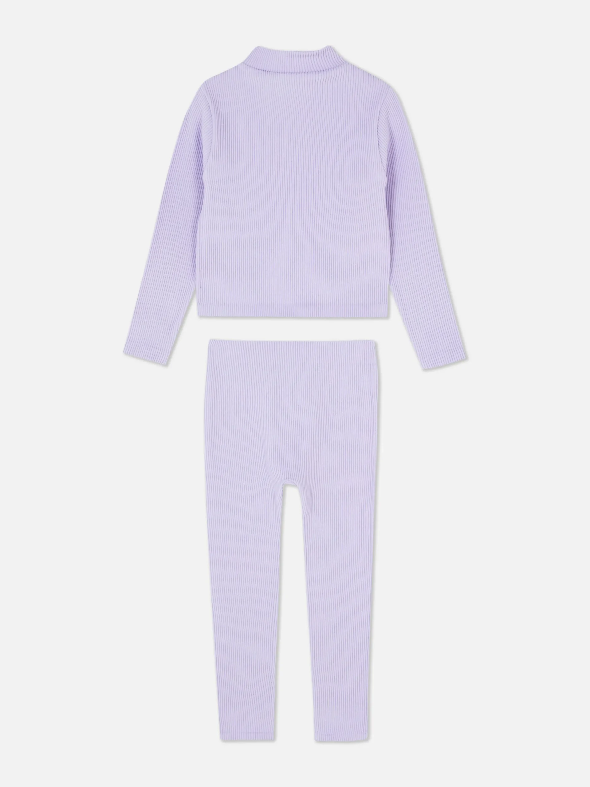 Ensembles Et Tenues|Primark Ensemble Haut Et Legging Côtelés Sans Coutures Lilas