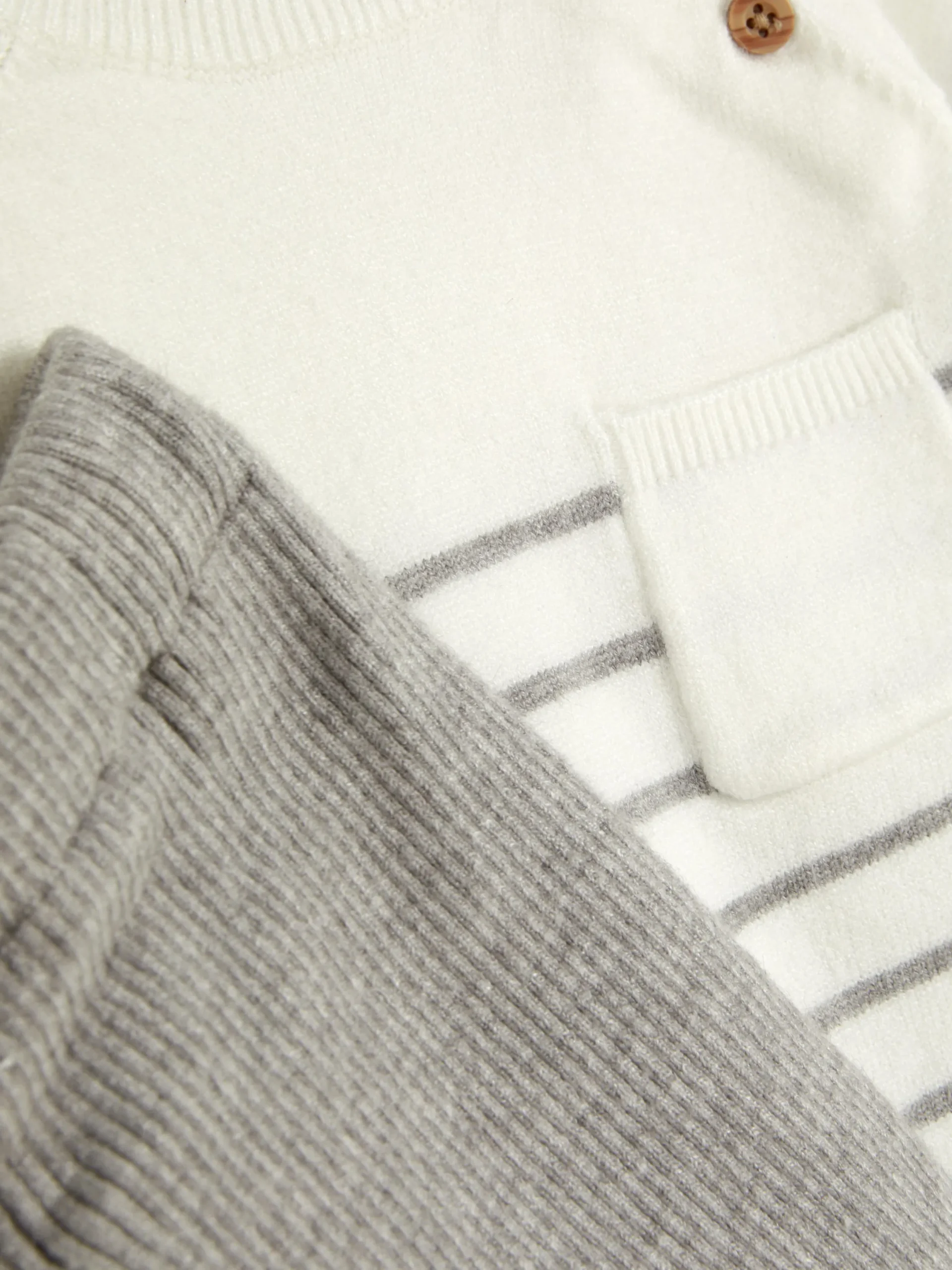 Ensembles Et Tenues|Primark Ensemble Pull En Maille Et Legging à Rayures Gris chiné