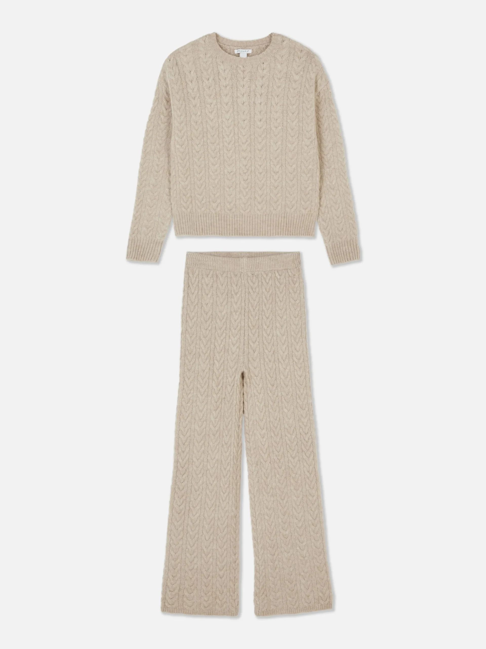Pulls Et Gilets|Ensembles Et Tenues|Primark Ensemble Pull Et Legging En Maille Torsadée Beige