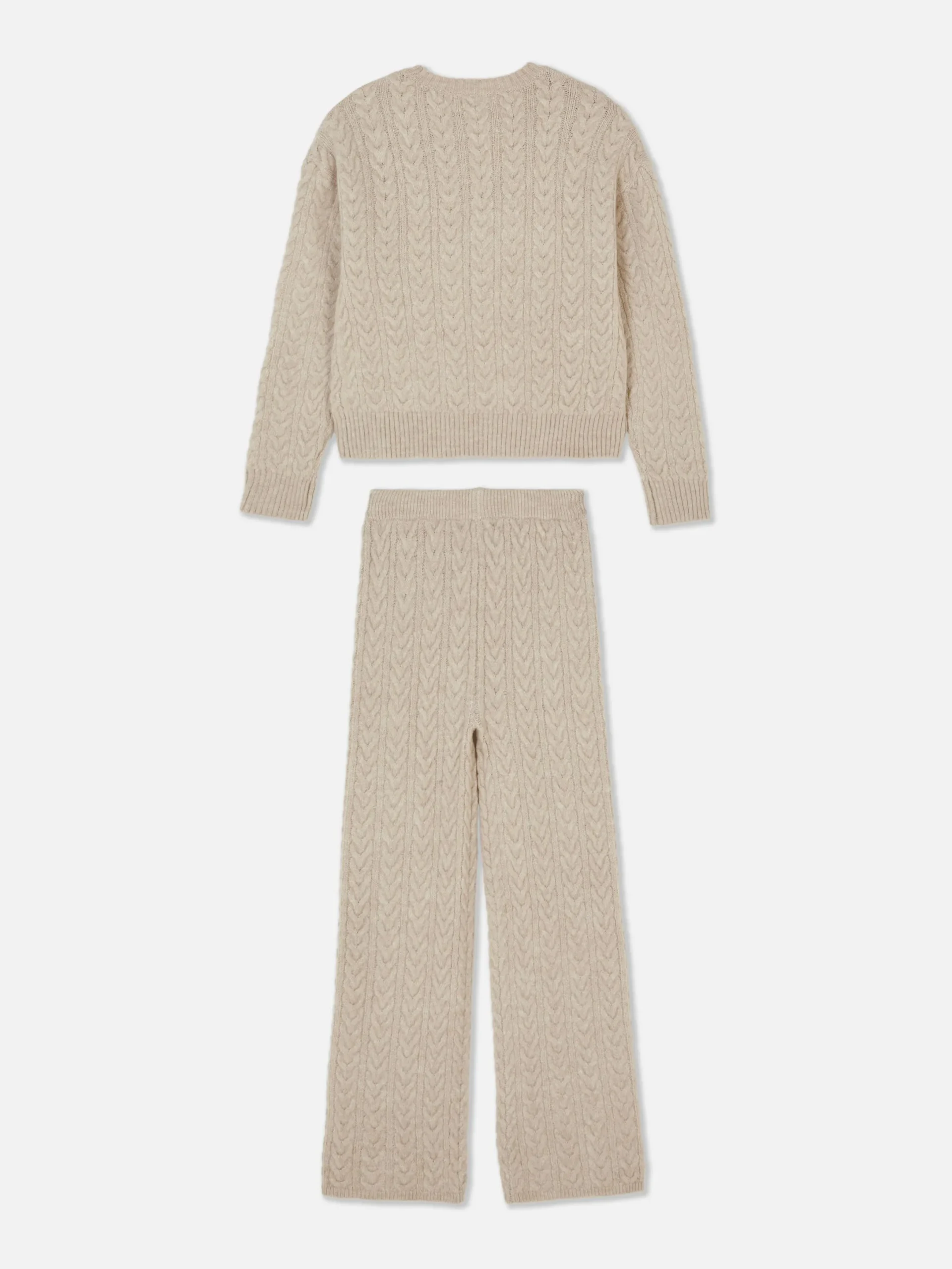 Pulls Et Gilets|Ensembles Et Tenues|Primark Ensemble Pull Et Legging En Maille Torsadée Beige