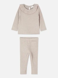 Ensembles Et Tenues|Primark Ensemble Pull Tricoté Et Legging à Coordonner Écru