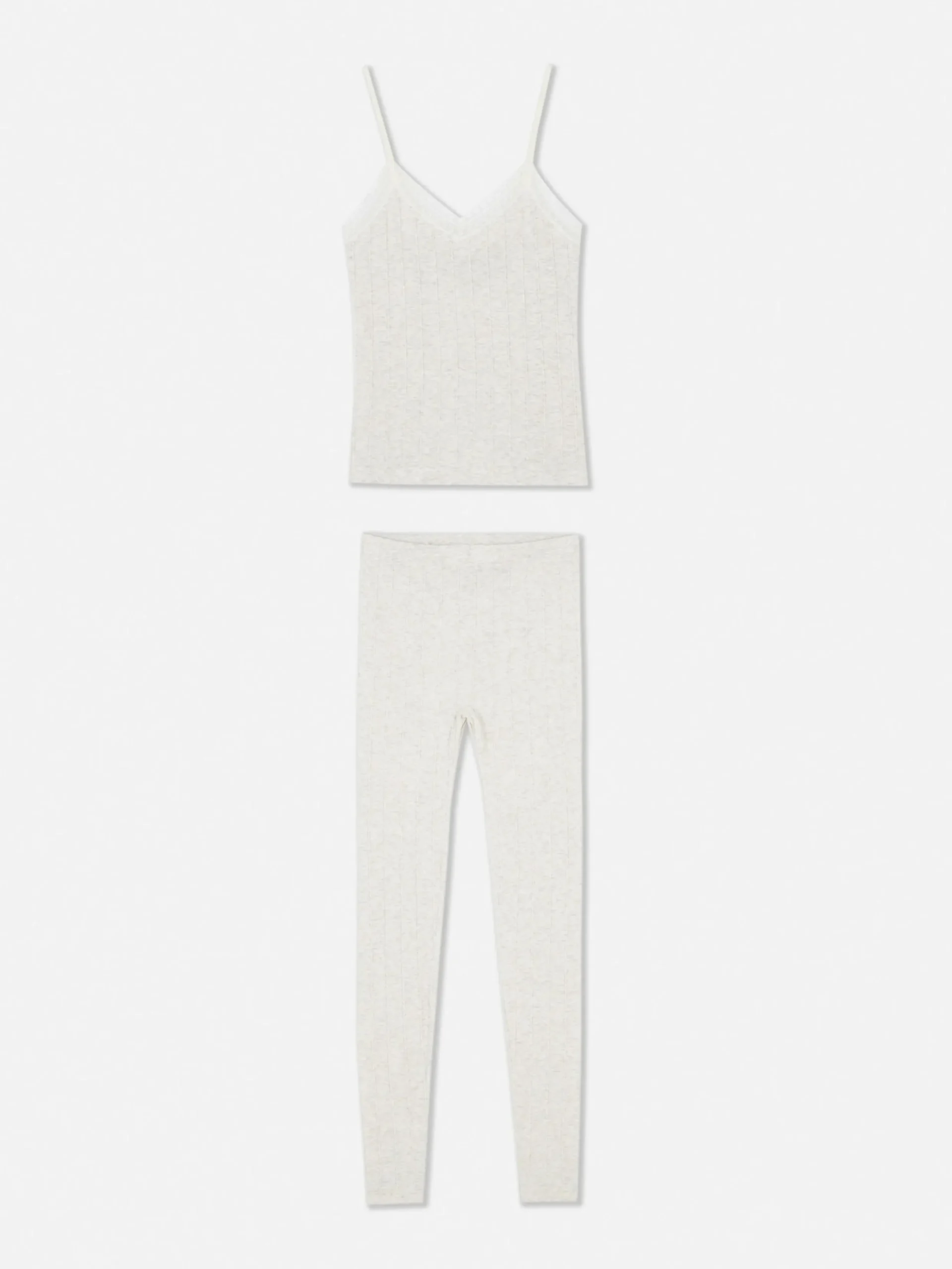 Ensembles Pyjamas|Primark Ensemble Pyjama Caraco Et Legging Écru