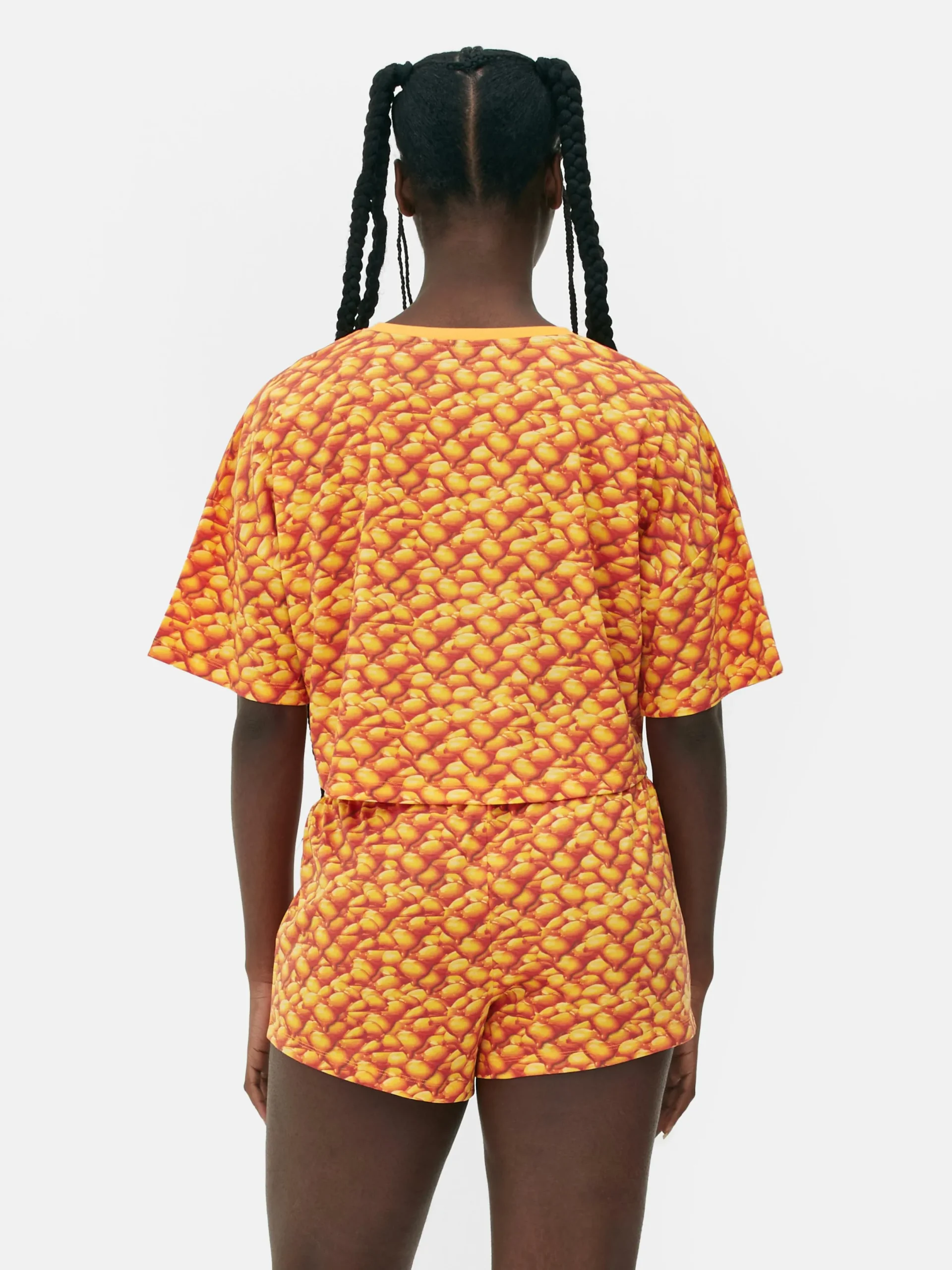 Ensembles Pyjamas|Primark Ensemble Pyjama Court Graphique Heinz Beans Orange