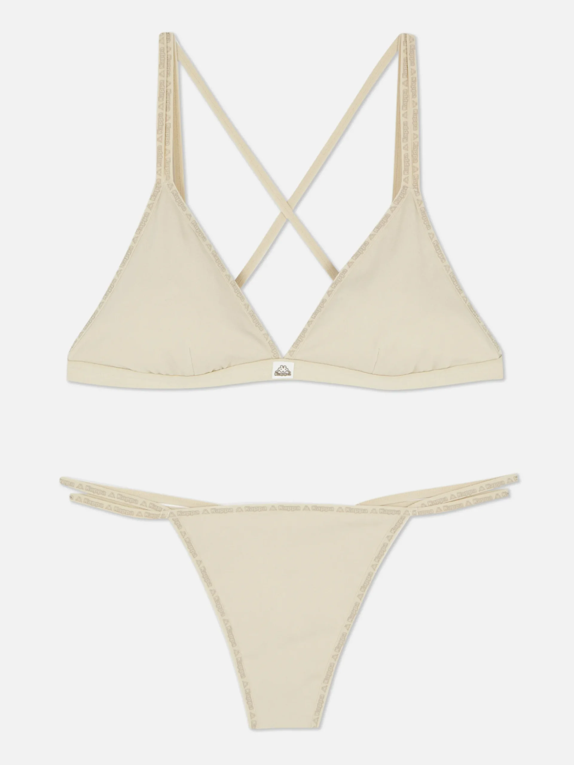 Ensembles Lingerie|Primark Ensemble Sans Coutures Brassière Triangle Et String Kappa X Crème