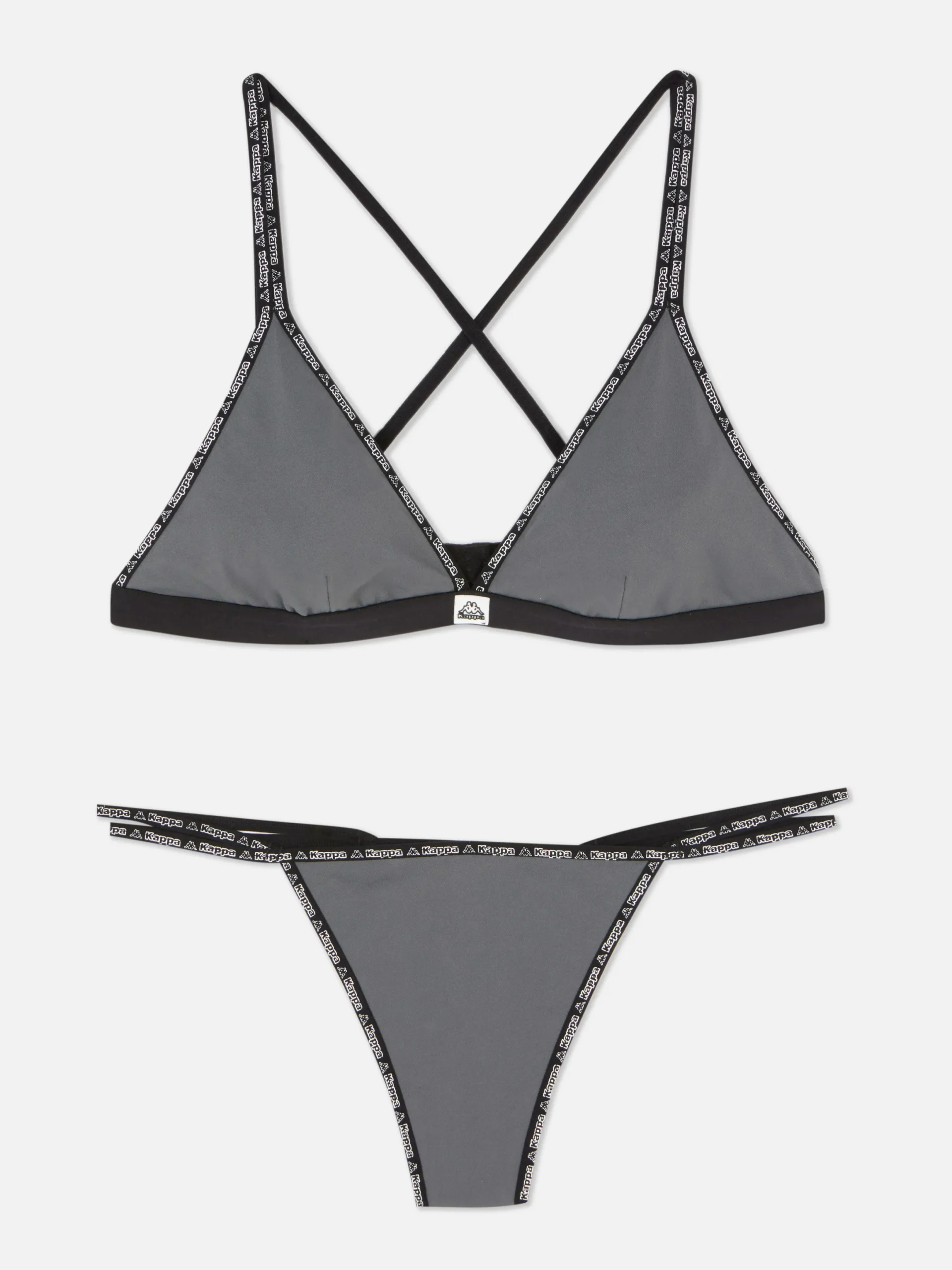 Ensembles Lingerie|Primark Ensemble Sans Coutures Brassière Triangle Et String Kappa X Gris