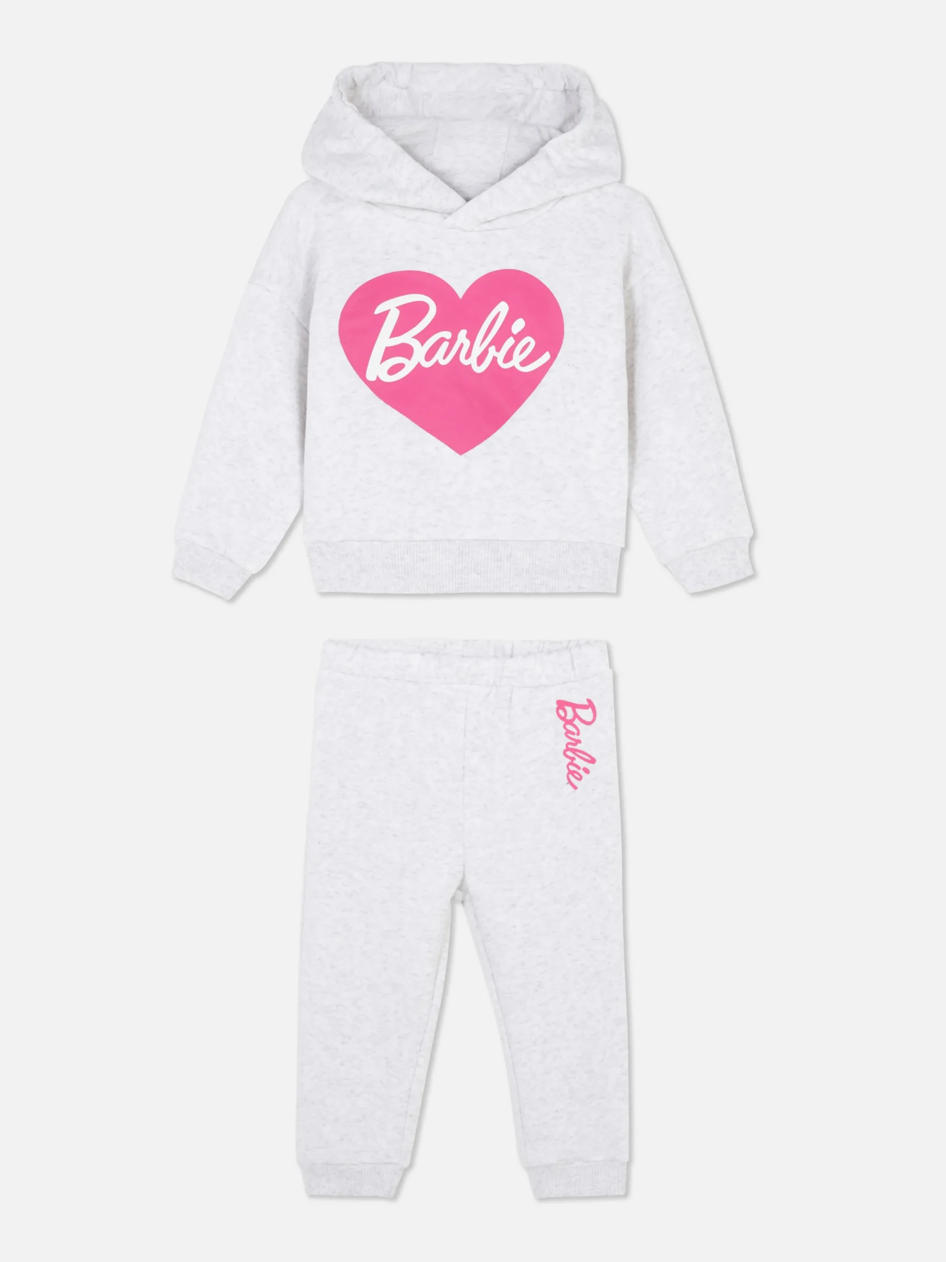 Ensembles Et Tenues|Primark Ensemble Sweat à Capuche Et Bas De Jogging Barbie Gris