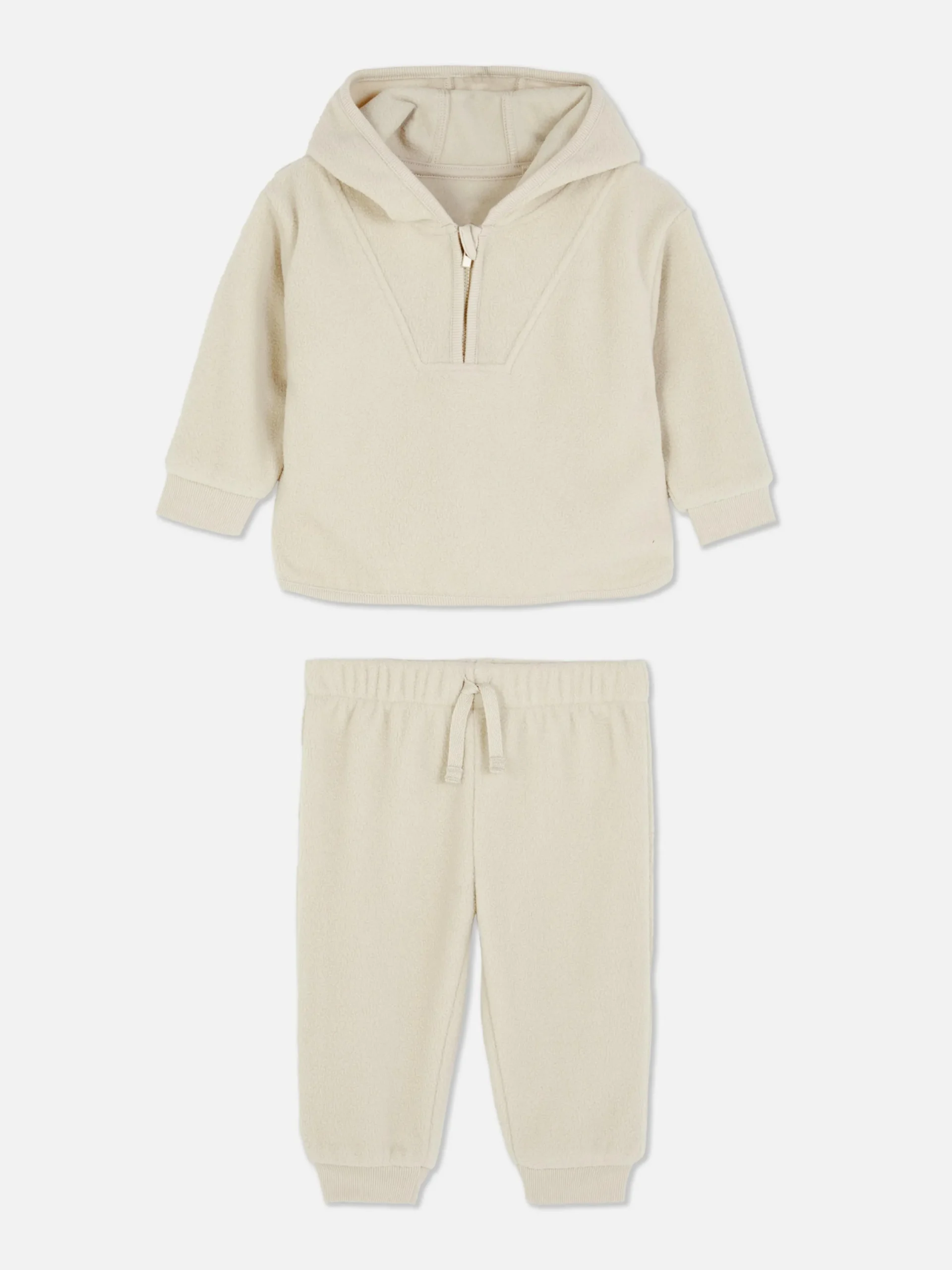 Ensembles Et Tenues|Primark Ensemble Sweat à Capuche Et Bas De Jogging En Molleton Grège