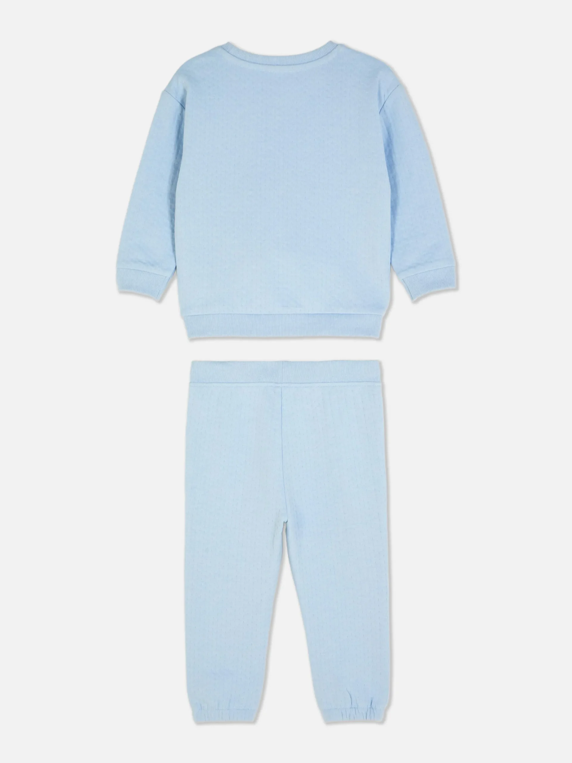 Ensembles Et Tenues|Primark Ensemble Sweat-shirt Et Bas De Jogging Texturé Bleu