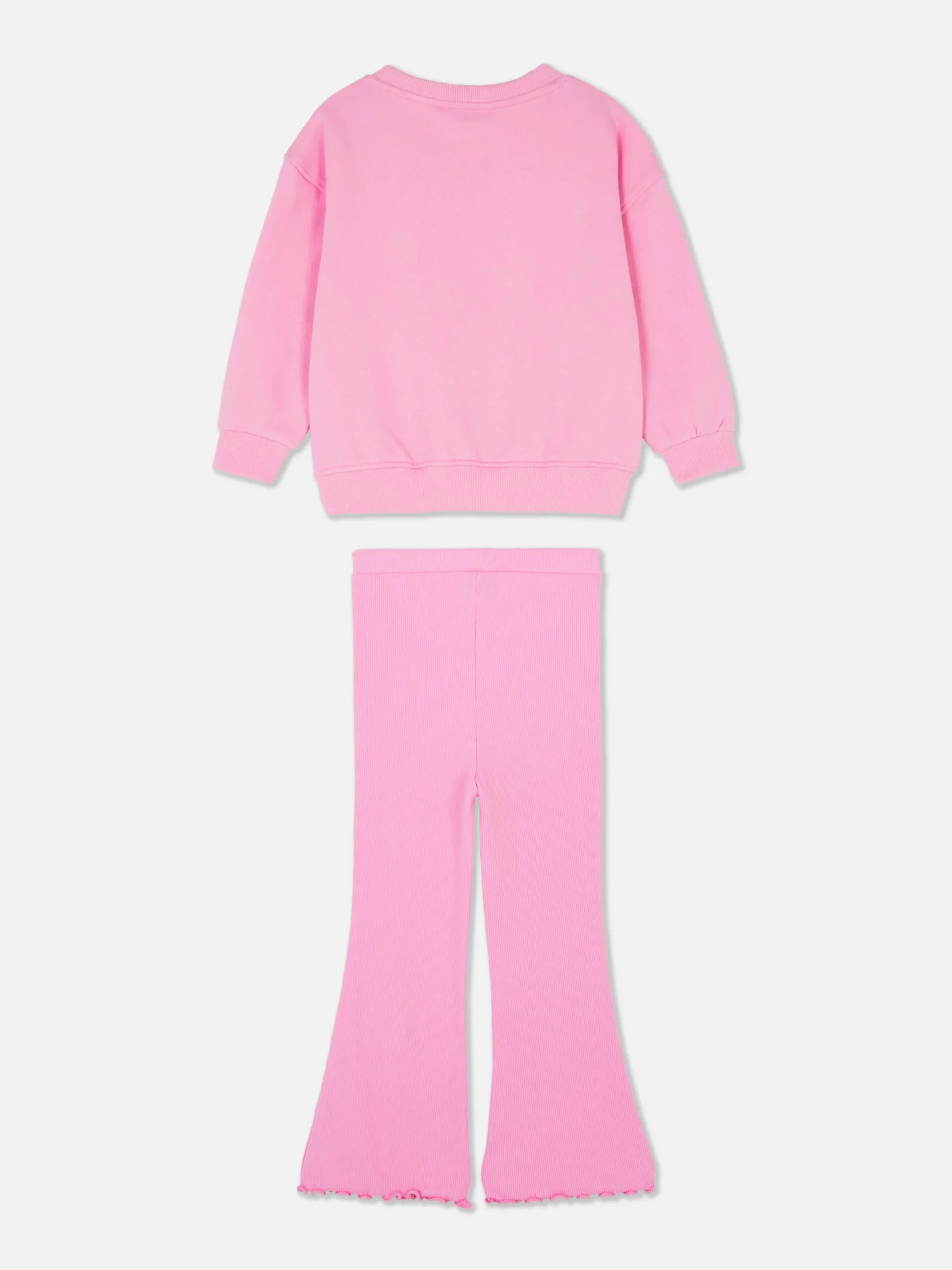 Ensembles Et Tenues|Primark Ensemble Sweat-shirt Et Legging évasé Coordonné Rose