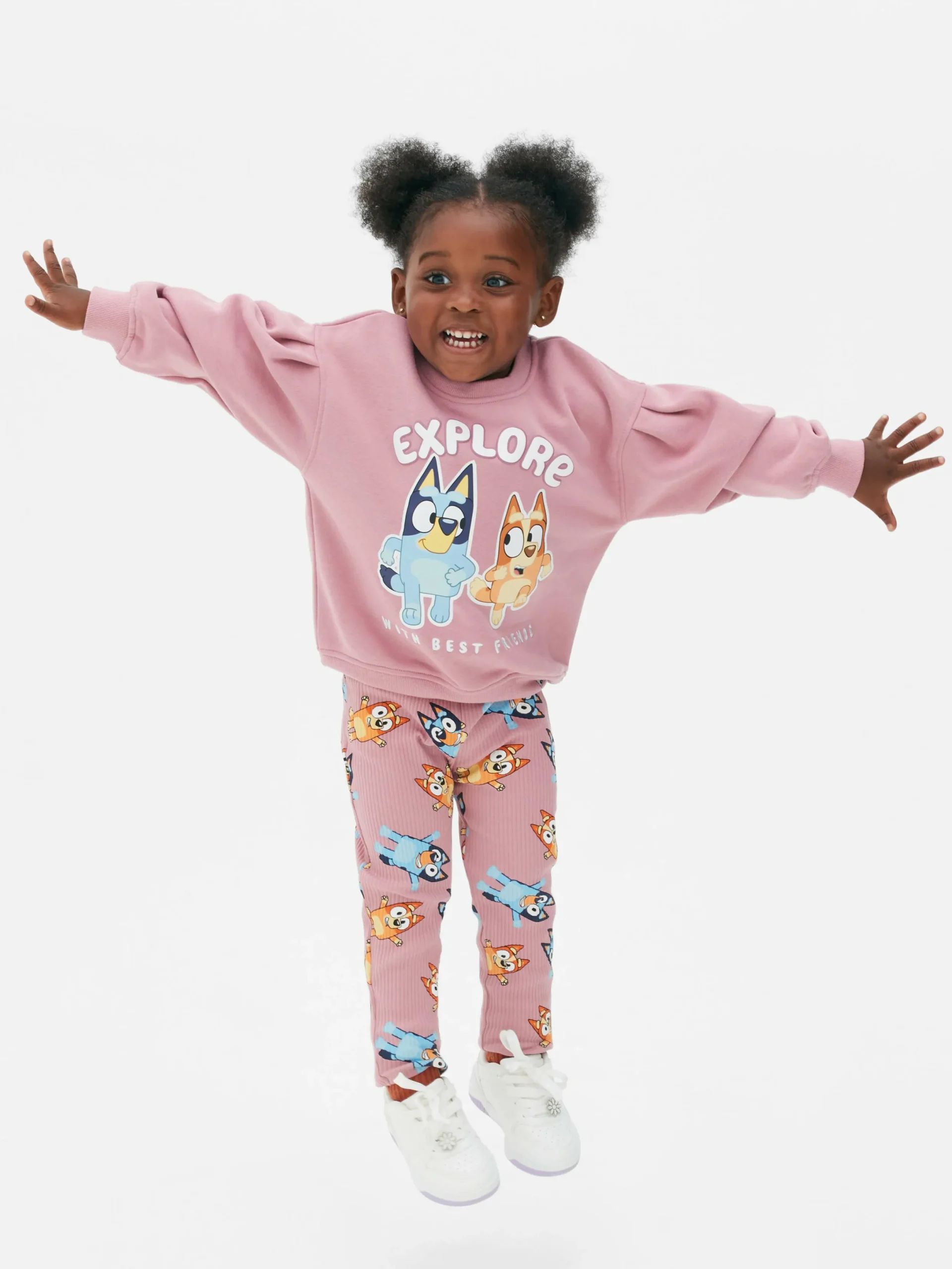 Ensembles Et Tenues|Primark Ensemble Sweat-shirt Et Legging Bluey Rose