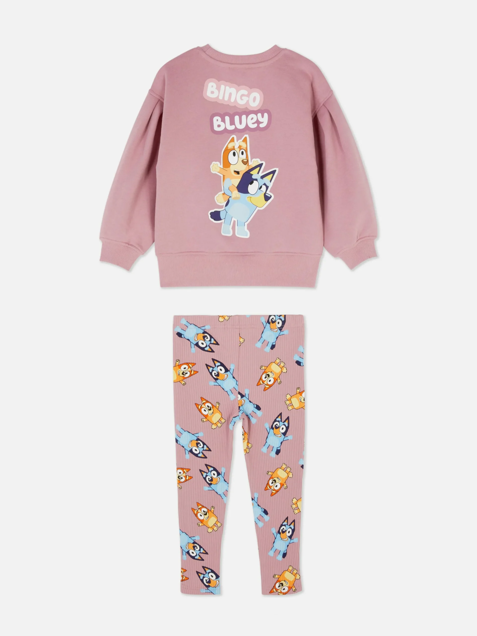 Ensembles Et Tenues|Primark Ensemble Sweat-shirt Et Legging Bluey Rose