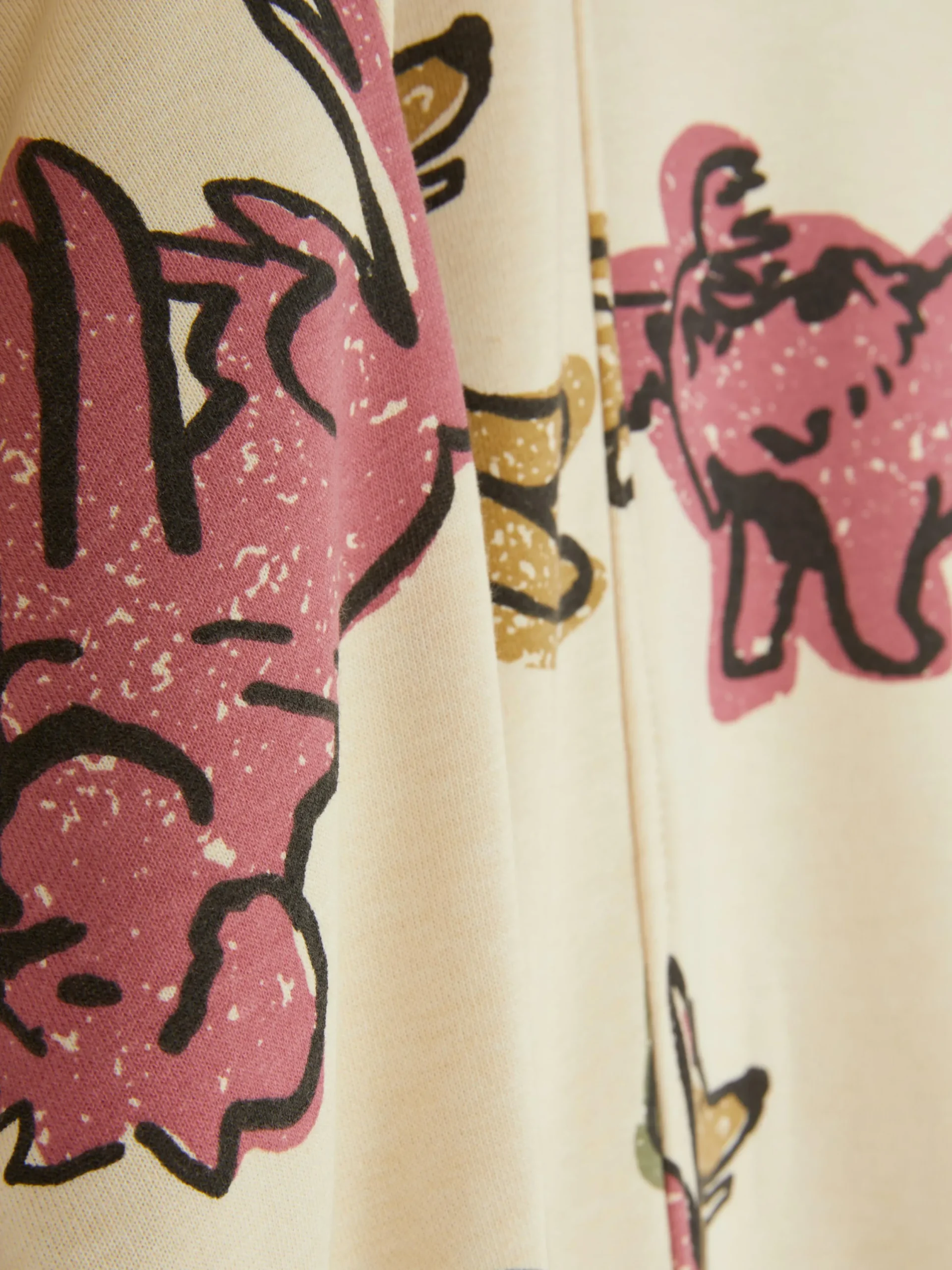 Ensembles Et Tenues|Primark Ensemble Sweat-shirt Graphique Et Bas De Jogging Coordonné Écru