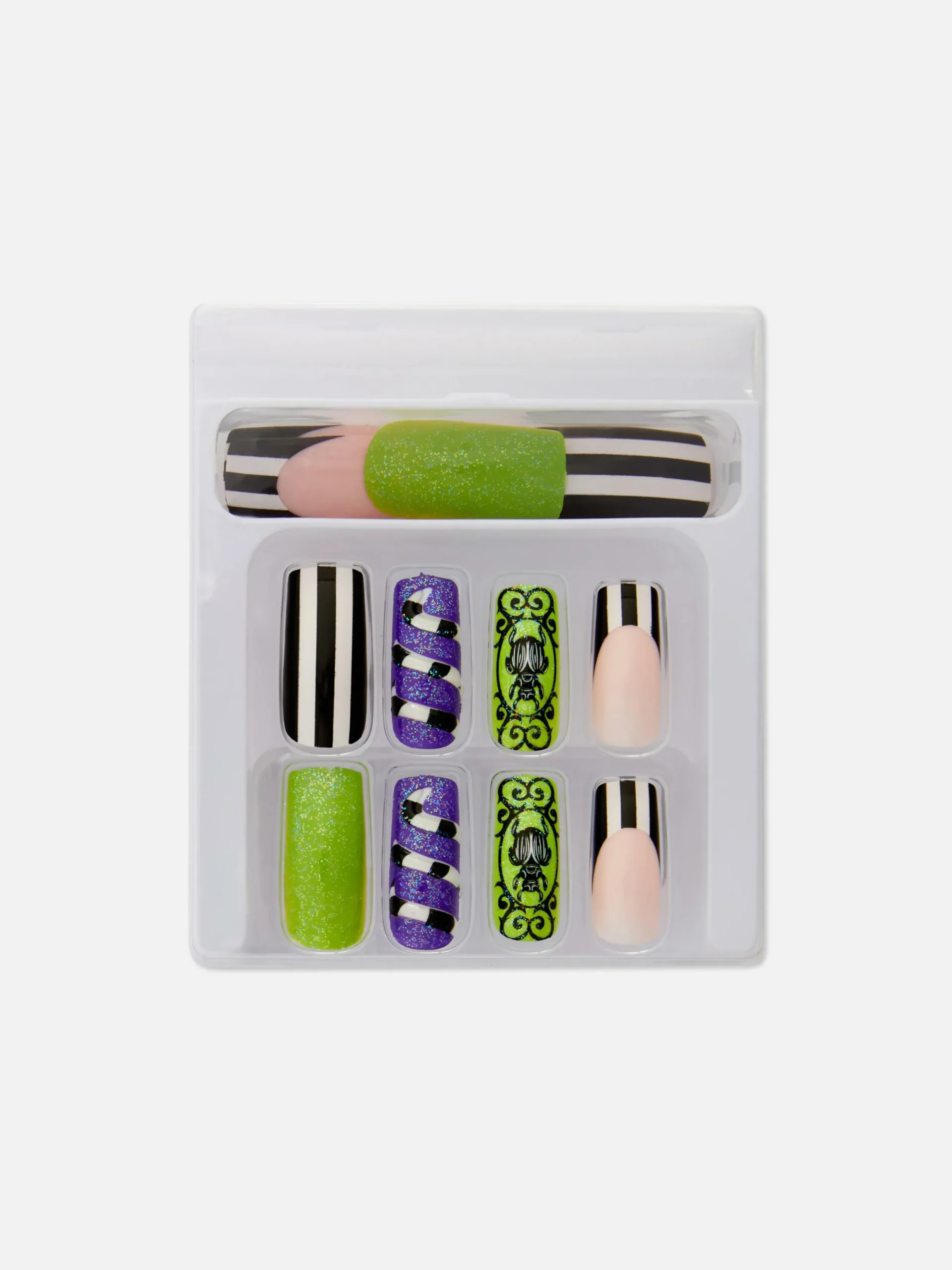 Beetlejuice|Tout Halloween|Primark Faux Ongles Beetlejuice Vert