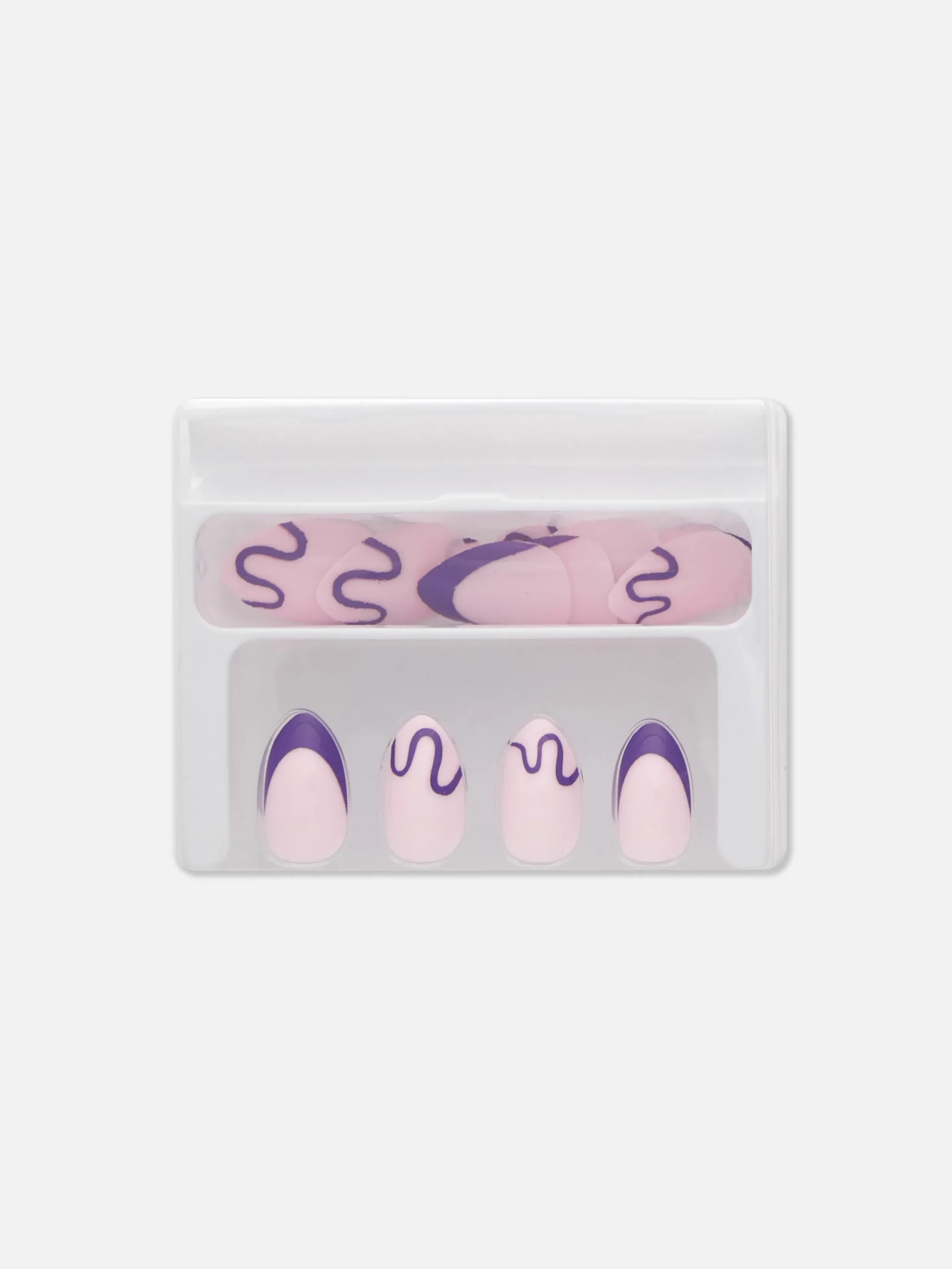 Faux Ongles|Primark Faux Ongles Brillants à Motif Tourbillon En Amande PS... Lilas