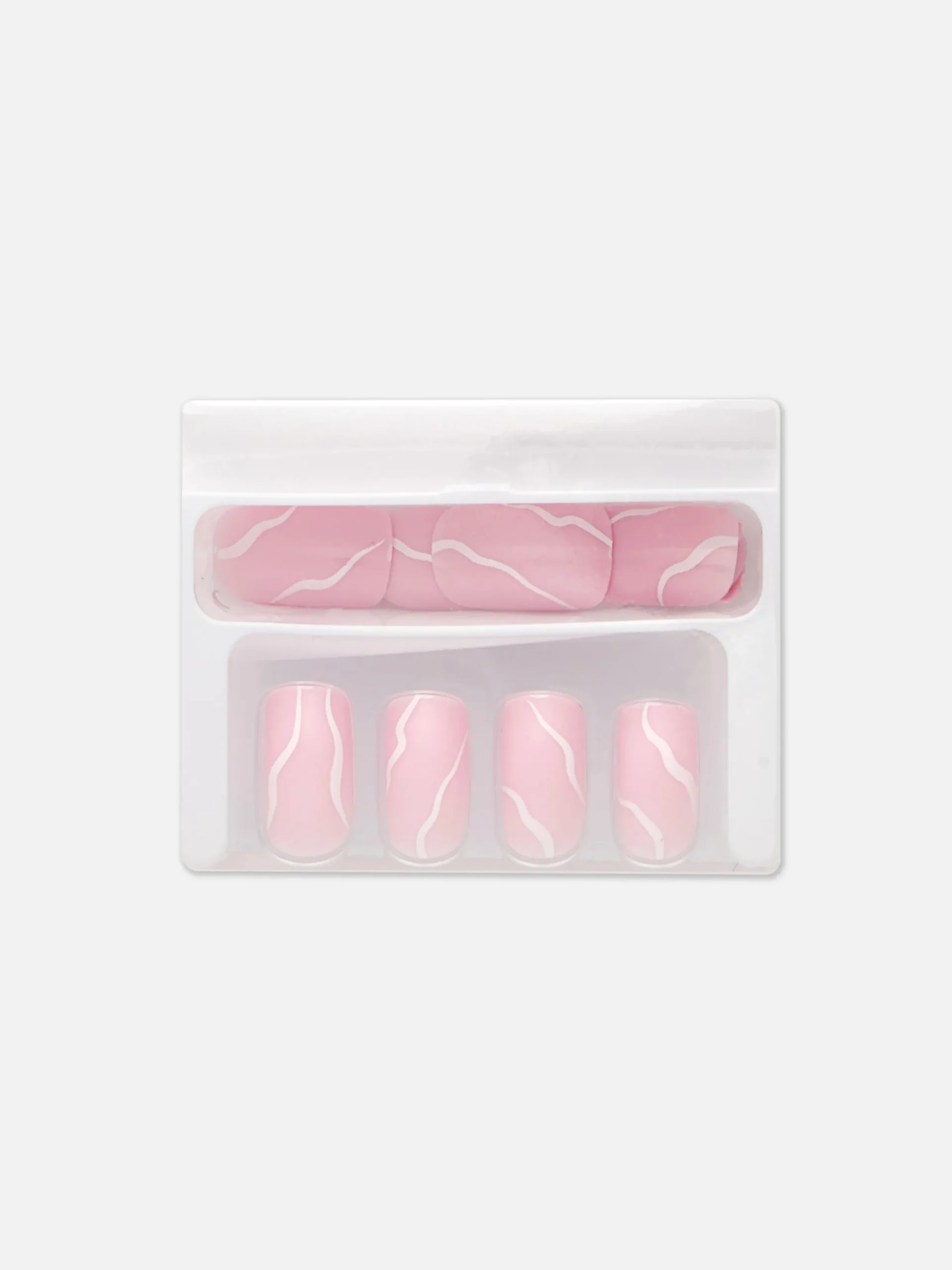 Faux Ongles|Primark Faux Ongles Carrés Brillants Tourbillon PS... Blanc