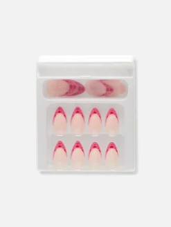 Faux Ongles|Primark Faux Ongles Pointus Brillants Effet Crocodile PS... Rose