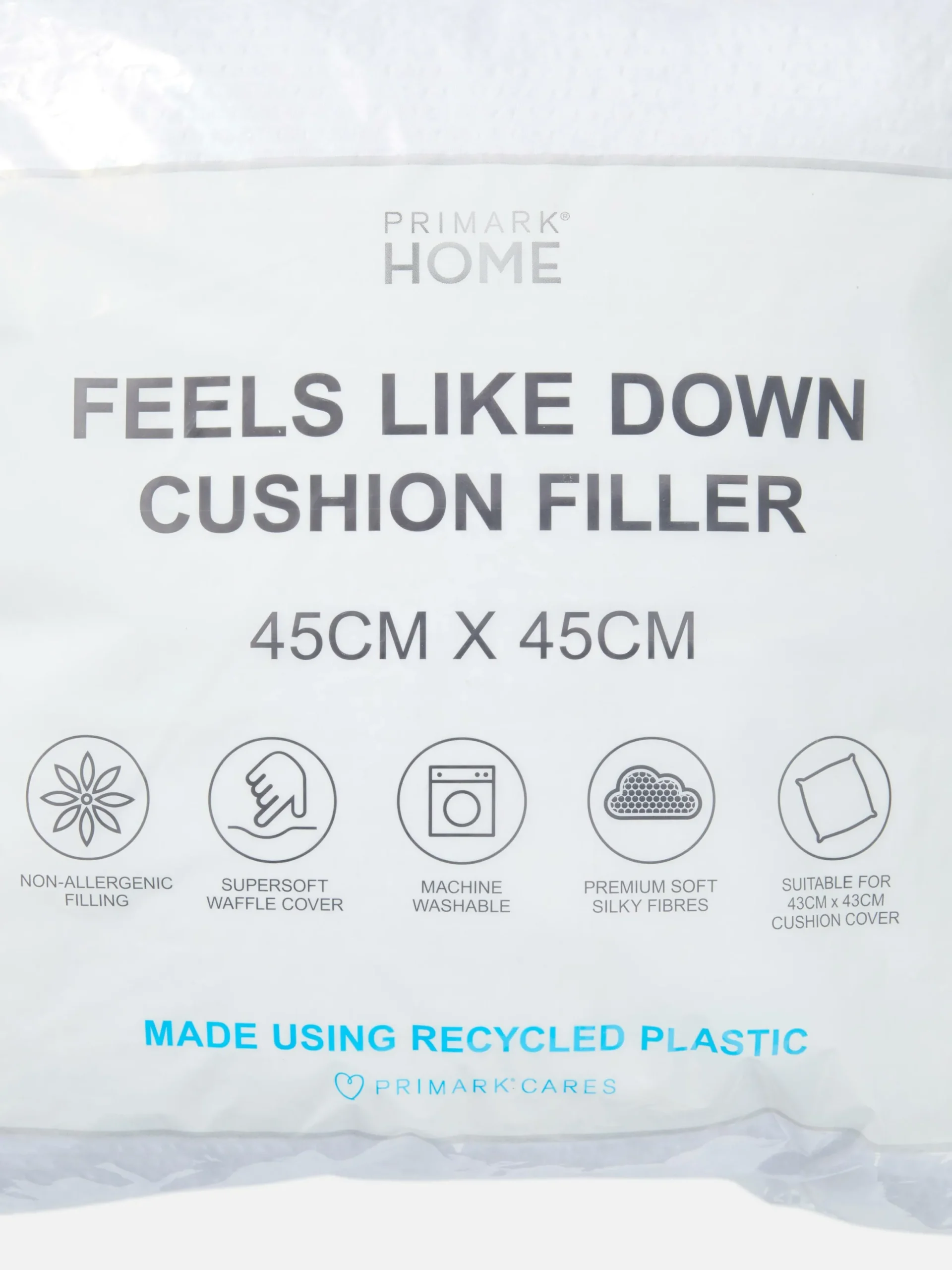 Coussins Et Housses De Coussins|Primark Garniture De Coussin Feels Like Down Blanc