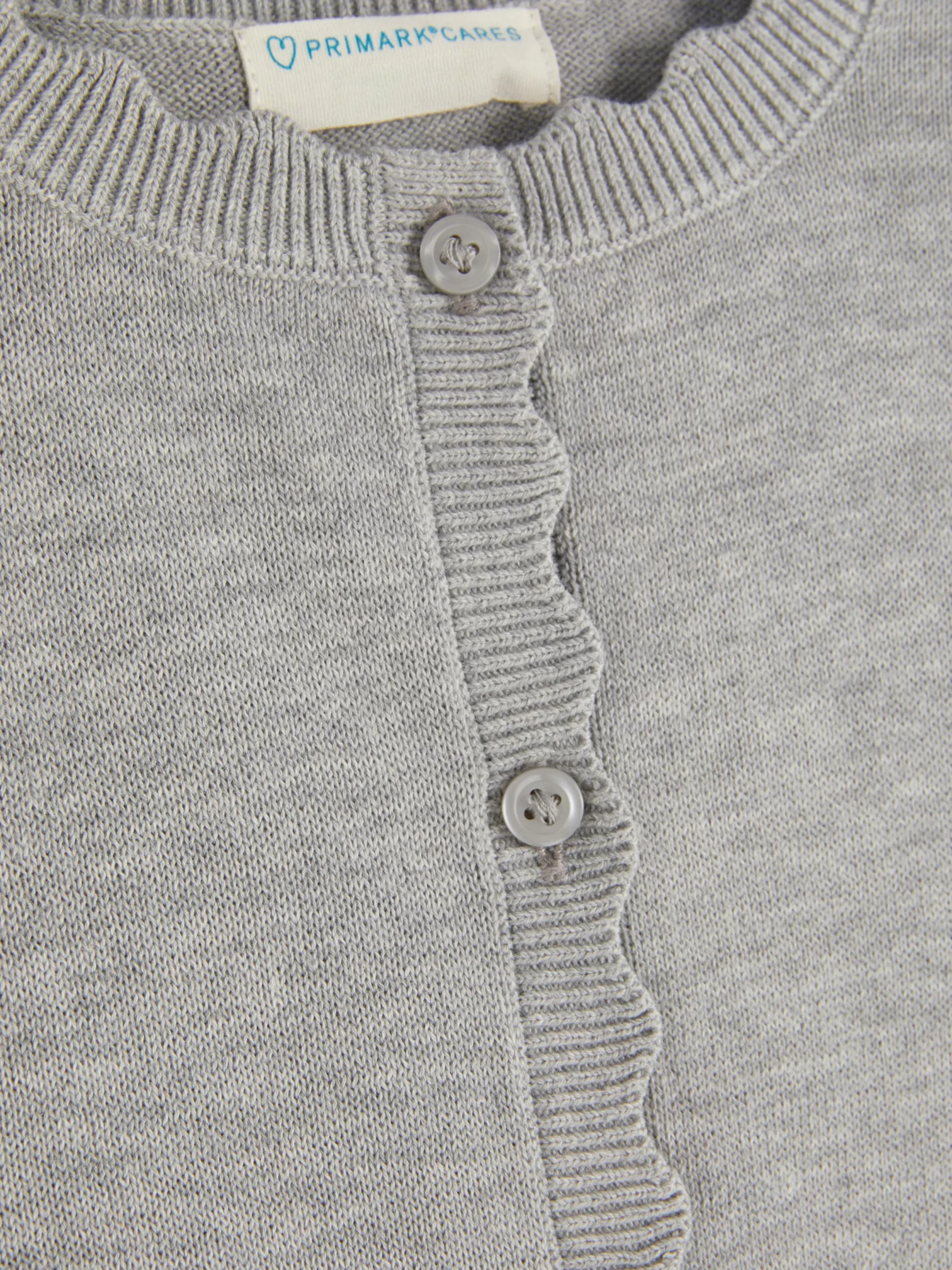 Pulls Et Gilets|Primark Gilet Boutonné Festonné Gris