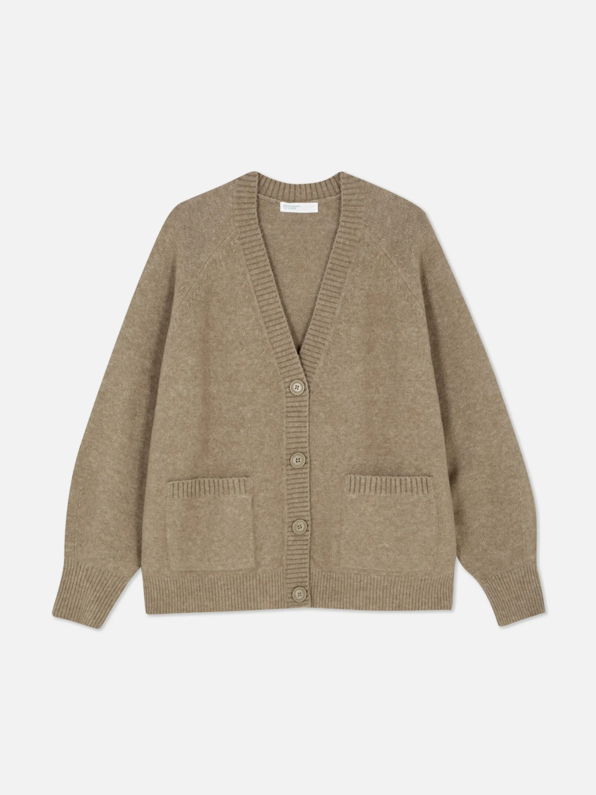 Pulls Et Gilets|Primark Gilet Boyfriend En Maille à Col En V Taupe