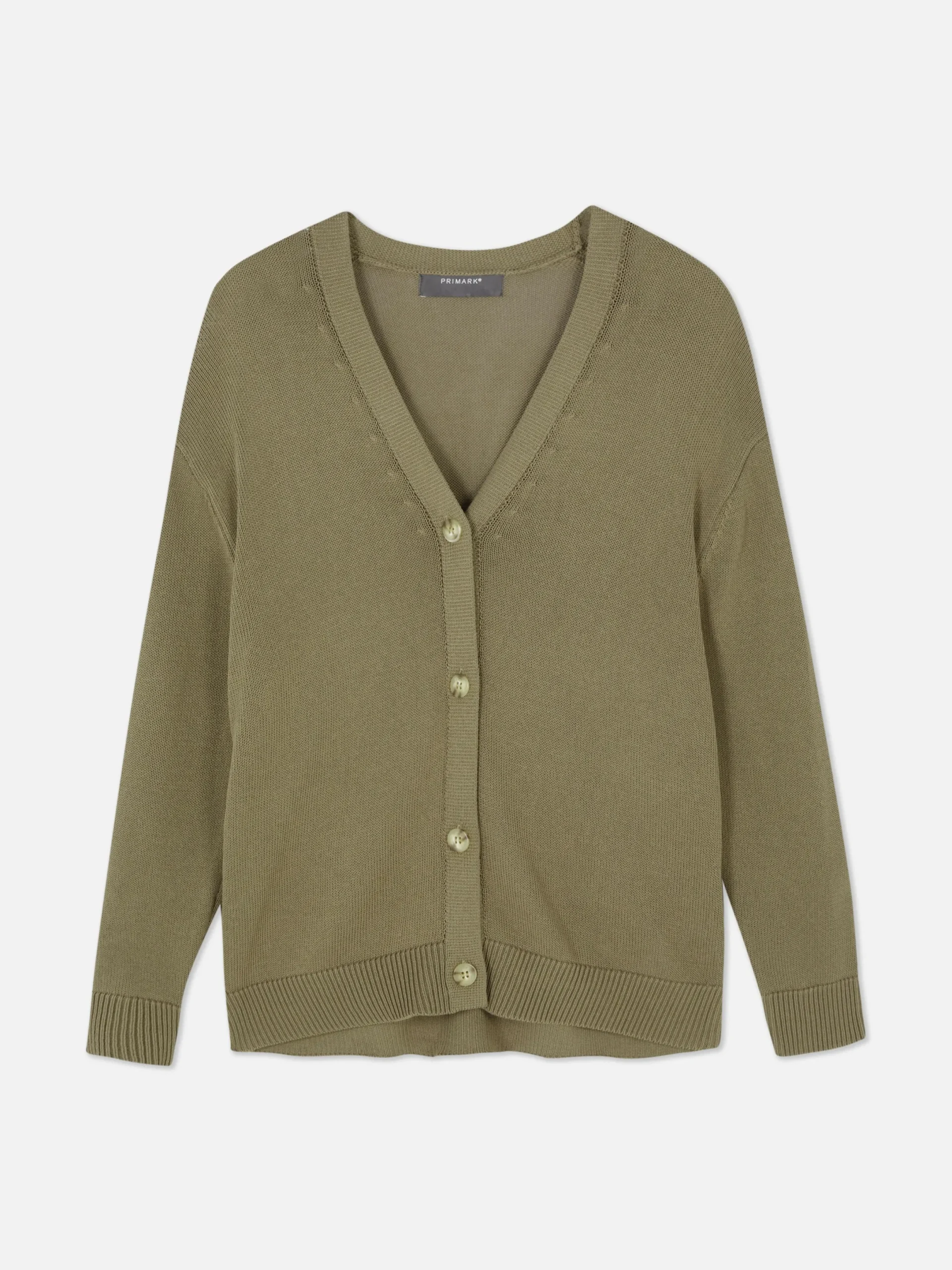 Pulls Et Gilets|Primark Gilet Boyfriend Texturé Kaki