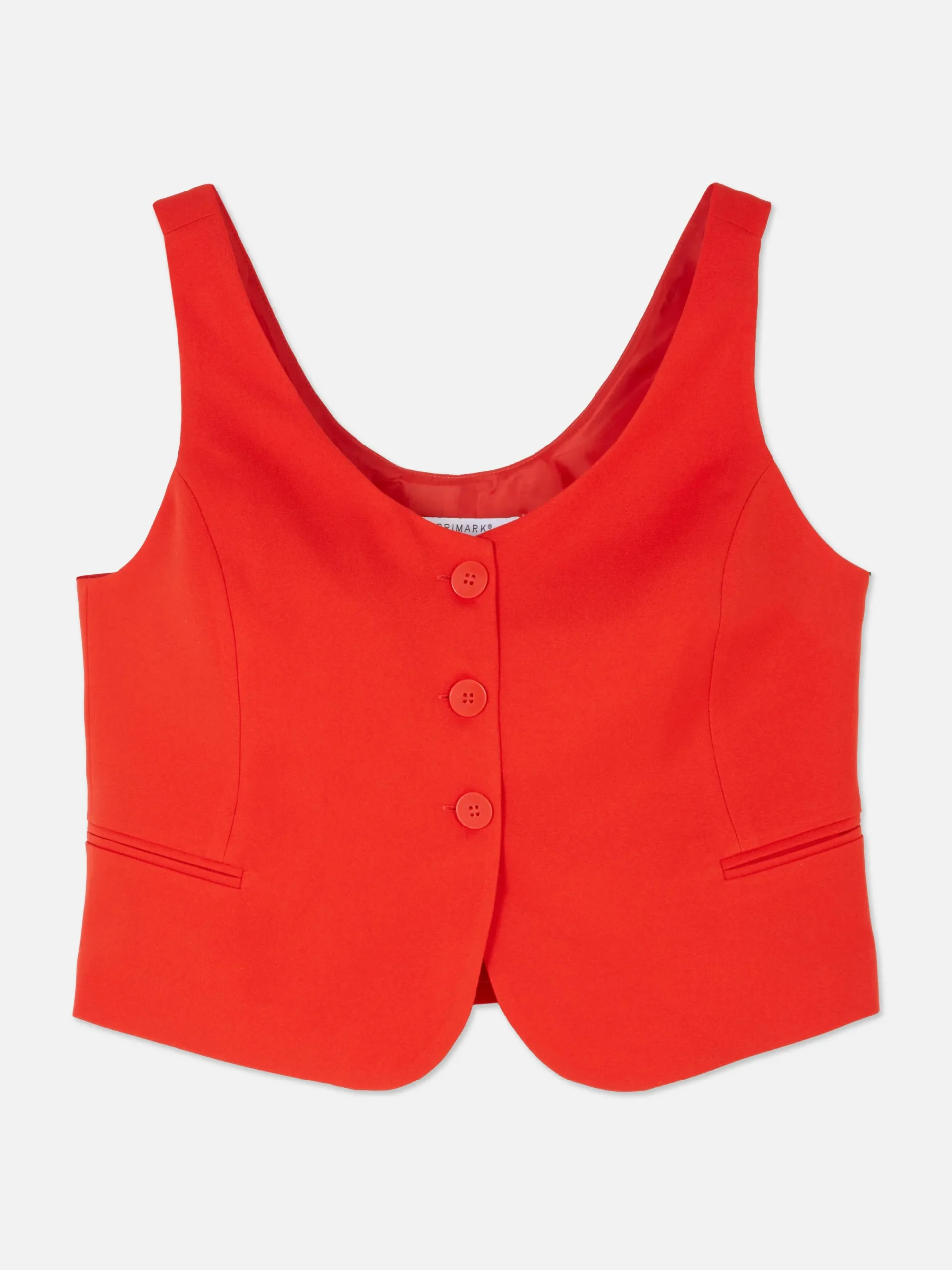 Blazers|Primark Gilet De Costume à Encolure Décolletée Rouge vif
