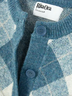 Pulls Et Gilets|Primark Gilet En Maille à Losanges à Coordonner Rita Ora Bleu
