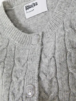 Pulls Et Gilets|Primark Gilet En Maille Torsadée Rita Ora Gris