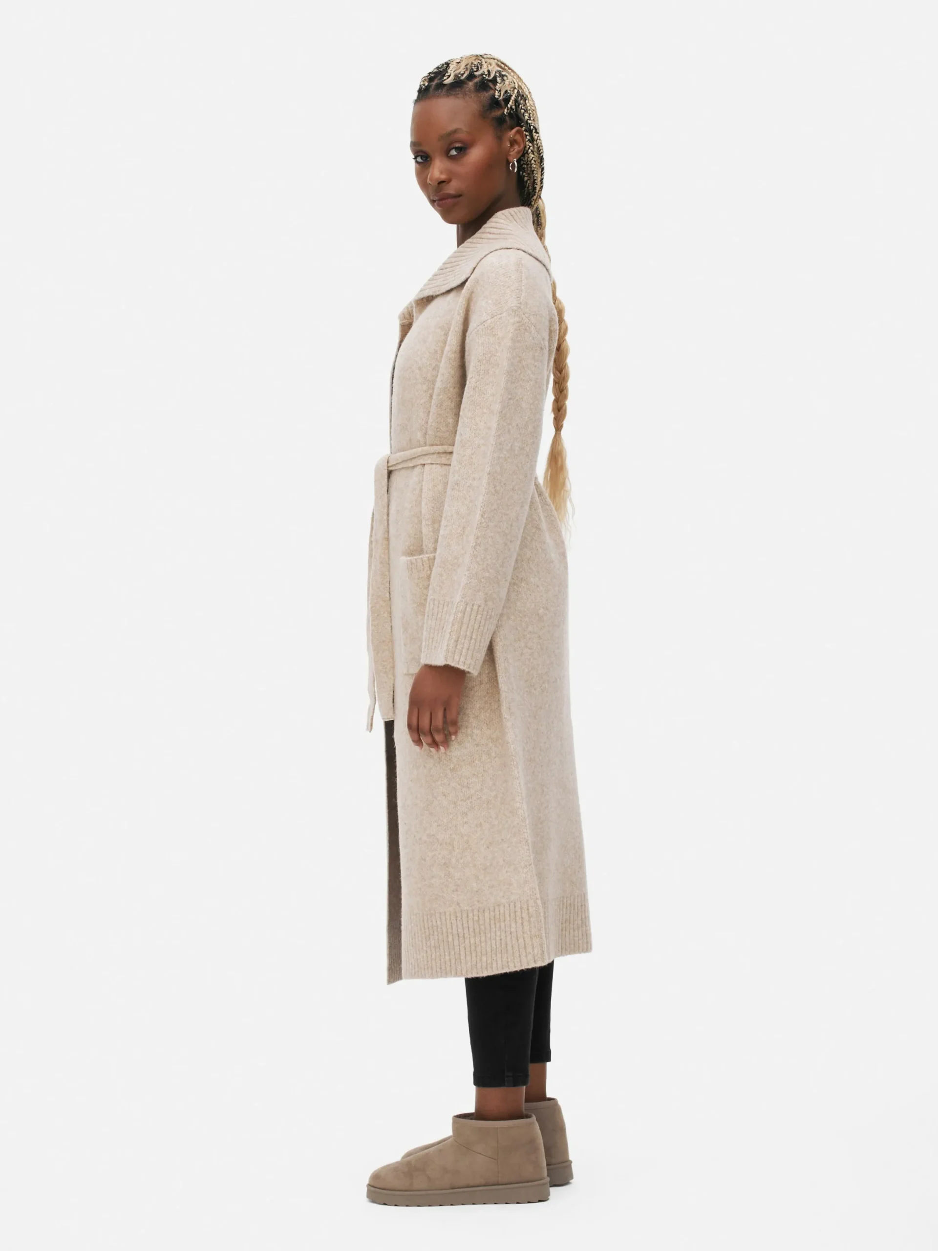 Pulls Et Gilets|Primark Gilet Long à Ceinture Paula Echevarría Camel