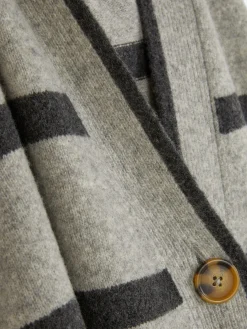 Pulls Et Gilets|Primark Gilet Long à Rayures Gris