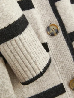 Pulls Et Gilets|Primark Gilet Long à Rayures Beige