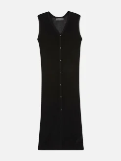 Pulls Et Gilets|Primark Gilet Long Sans Manches Noir