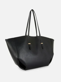 Sacs Et Porte-Monnaie|Primark Grand Fourre-tout En Simili Cuir The Edit Noir