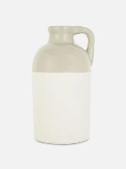 Pots Et Presentoirs À Plantes|Primark Grand Vase Façon Carafe Grège