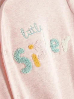 Grenouillères Et Gigoteuses|Primark Grenouillère Brodée Little Sister Rose